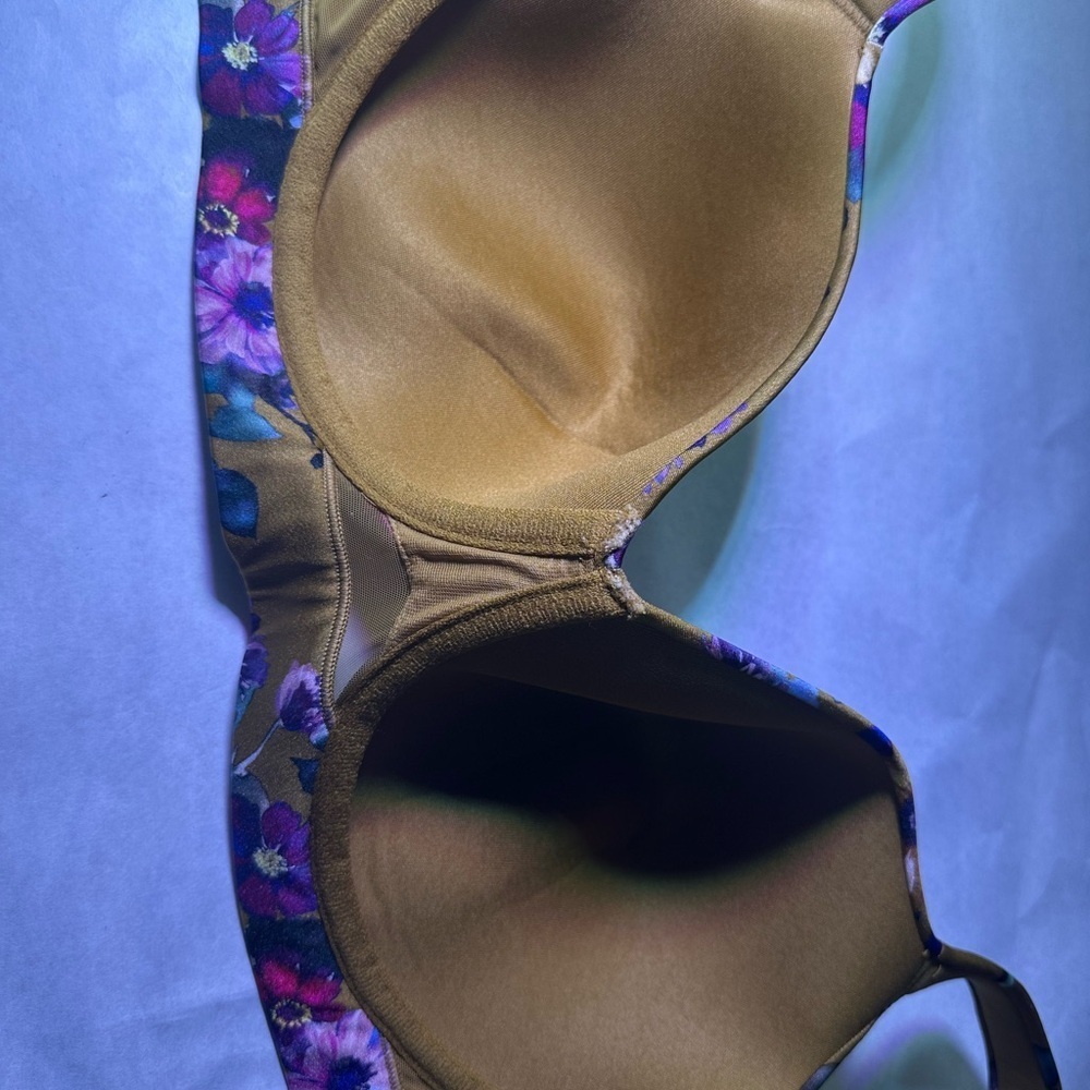 Floral Print Women's Bra - Picture 7 of 12